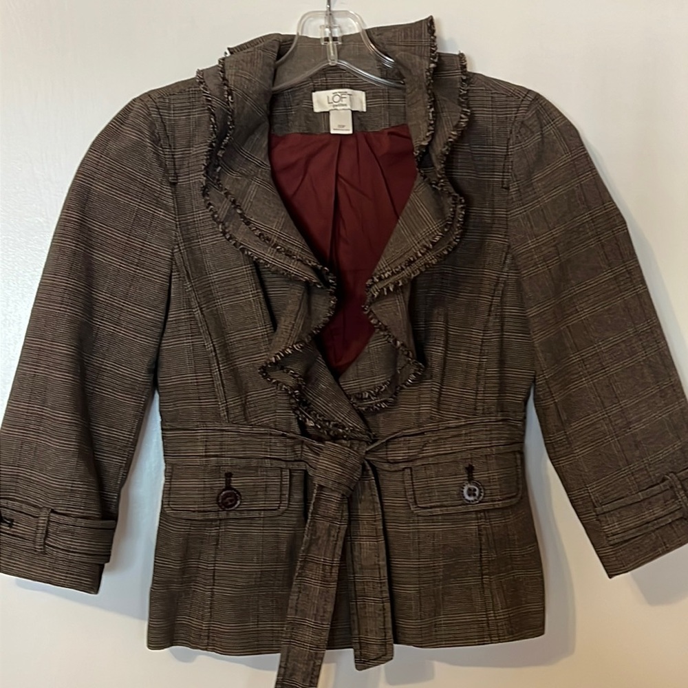 Ann Taylor LOFT Petite Plaid Blazer